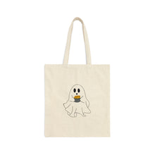 Load image into Gallery viewer, Cotton Canvas Tote Bag. Abuela Consuelo&#39;s Tamale Ghost&quot; canvas bag, a delightful fusion of tradition, folklore, and convenience!
