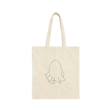 Load image into Gallery viewer, Cotton Canvas Tote Bag. Abuela Consuelo&#39;s Tamale Ghost&quot; canvas bag, a delightful fusion of tradition, folklore, and convenience!
